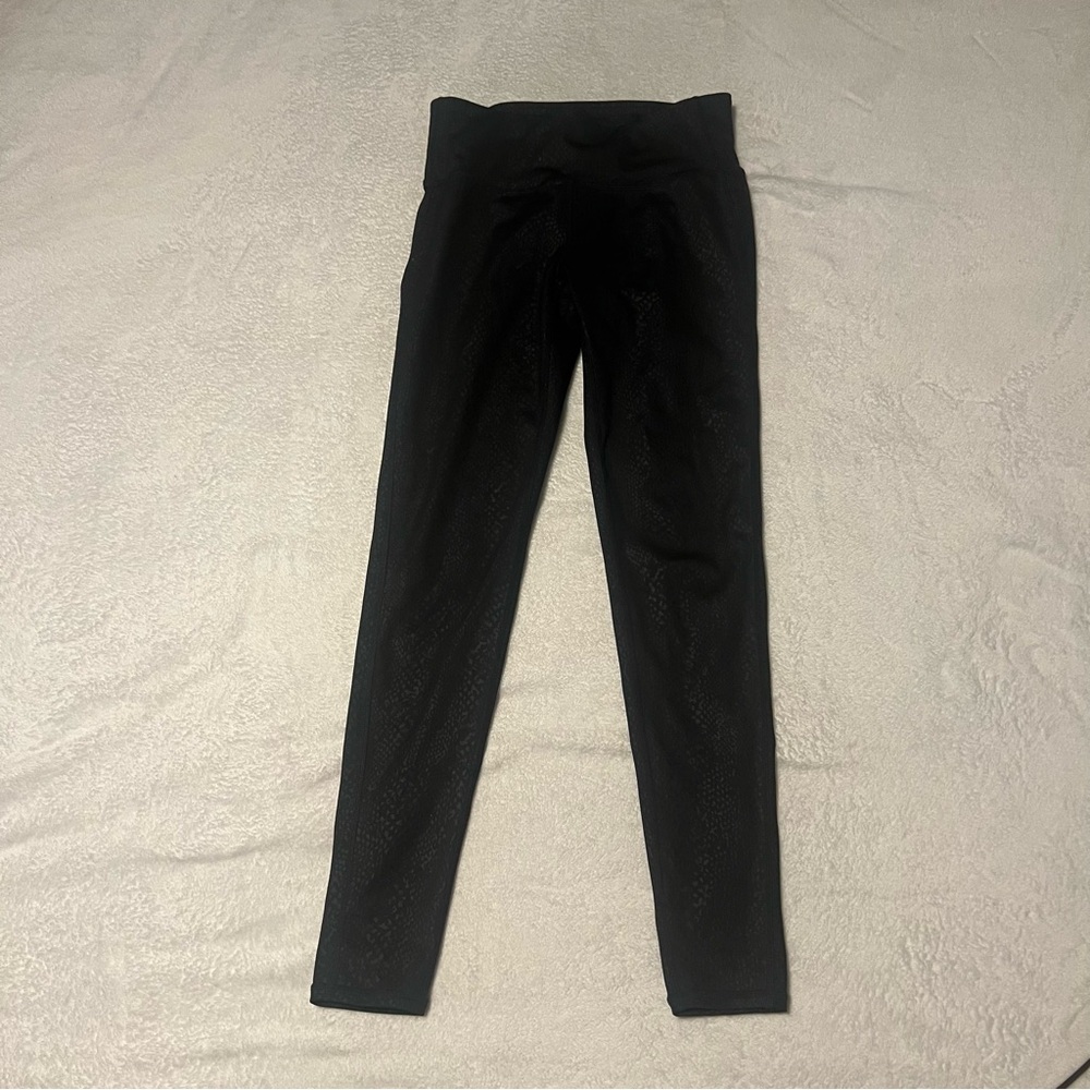 Athleta animal print black leggings